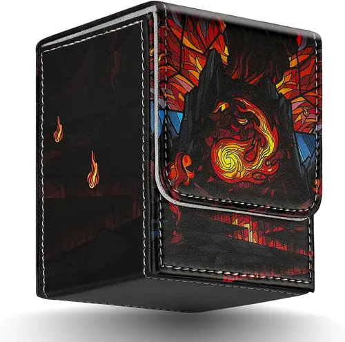 Miniatura 14 de Caja de cubierta TCGUARD para almacenamiento de cartas MTG, con capacidad para 100 o más cartas con funda individual, forro de microfibra y caja