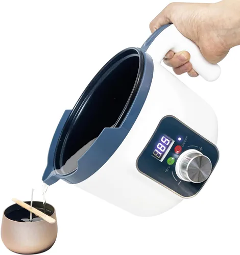 Olla de fusión digital de velas con boquilla, derretidor de cera eléctrico con control de temperatura de 80 a 210 °F para hacer velas, fabricación