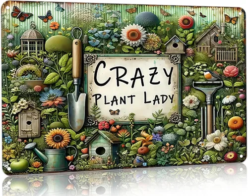 Miniatura 14 de Bestylez Regalos de Jardín Realmente Necesito Todas Estas Plantas Letreros Vintage de Jardinería para Jardín de Hogar, Invernadero, Salón
