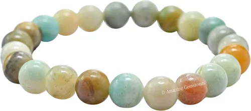 Miniatura 354 de Amazing Gemstone Pulsera de cristal para mujeres y hombres, pulsera de cristal curativo de protección, pulsera elástica con cuentas de piedras