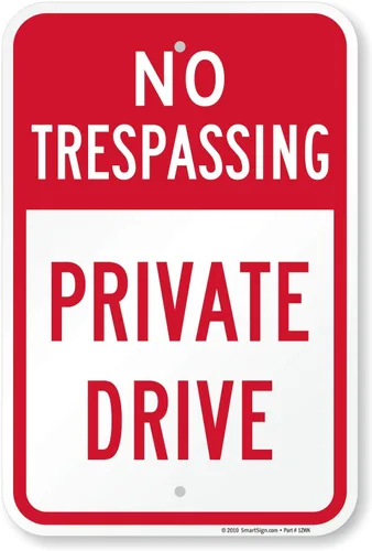 Miniatura 11 de SmartSign Señal de unidad privada No Trespassing - Paquete de 2, 18 x 12 pulgadas, compuesto de aluminio de 0.079 pulgadas, agujeros preperforados