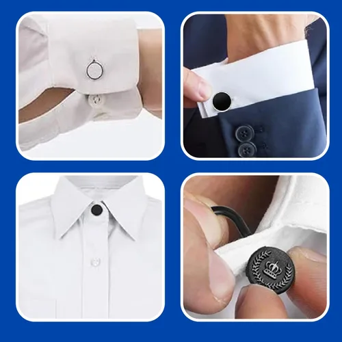 Miniatura 6 de 20 extensores de botón para jeans, extensores de cuello para camisas de hombre, extensor de botón para camisas de vestir/dos estilos en tres