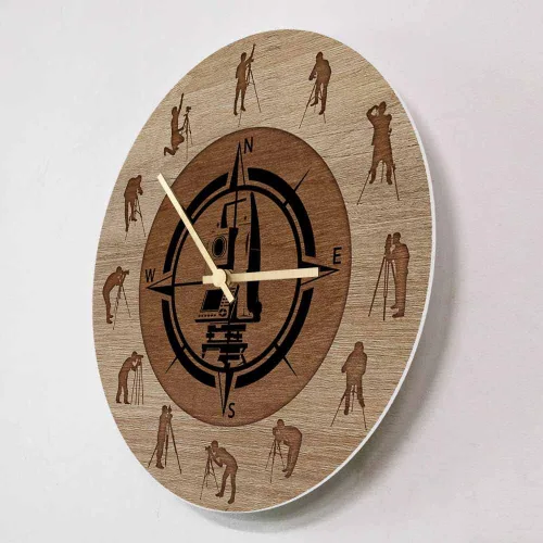Miniatura 5 de Geek Alerts Reloj de pared para trabajo de construcción, ingeniero, decoración del hogar, funciona con pilas, cuarzo silencioso, impreso, 12 Sin