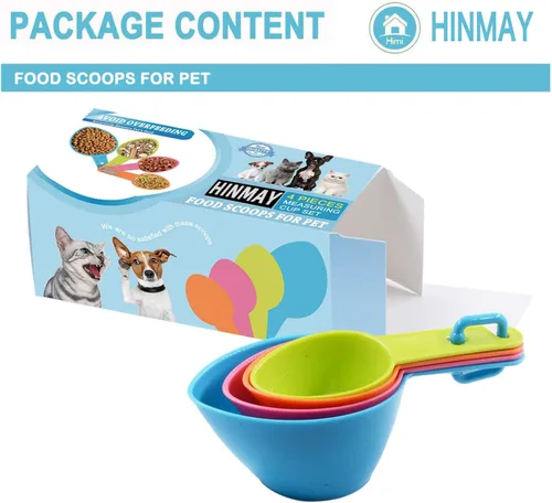 Miniatura 5 de HINMAY Juego de cucharas medidoras de plástico para alimentos de mascotas, para perros, gatos y aves (color aleatorio)