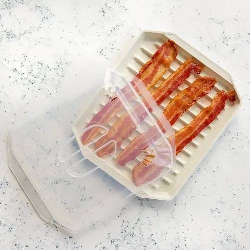 Miniatura 2 de Nordic Ware Estante para tocino con tapa, 10.25x8x2 pulgadas