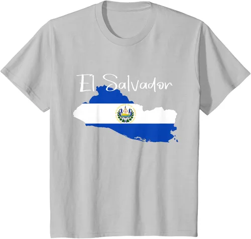 Miniatura 30 de Camiseta con la bandera de El Salvador, mapa de El Salvador, camiseta de Salvador para mujer