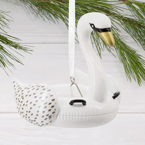 Miniatura 5 de Hallmark Flotador de piscina de cisne, adorno navideño