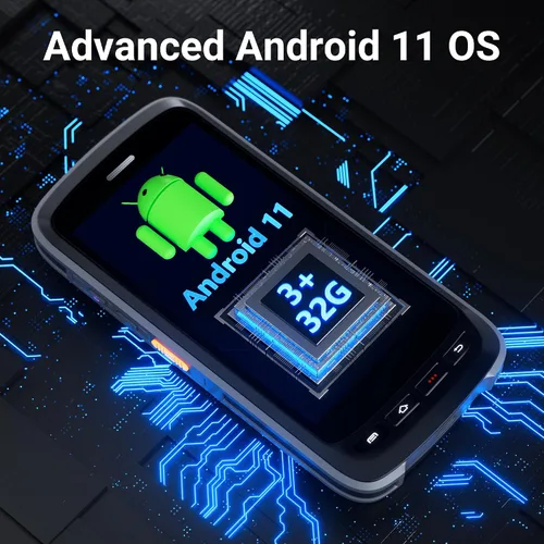 Miniatura 5 de Tera Android 11 escáner de código de barras PDA: con agarre de pistola de cuna de carga 8000mAh batería extra grande computadora móvil portátil 5.2
