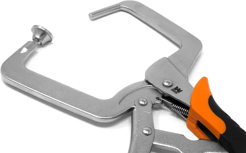 Miniatura 3 de WEN CL436R Abrazadera de ángulo recto de 4 pulgadas para carpintería y carpintería con agujeros de bolsillo