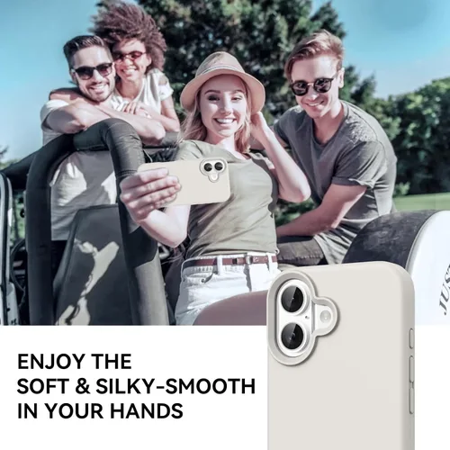 Miniatura 250 de GUAGUA Funda compatible con iPhone 17 Pro Max de 6.9 pulgadas, silicona líquida, goma de gel suave, delgada, forro de microfibra delgada