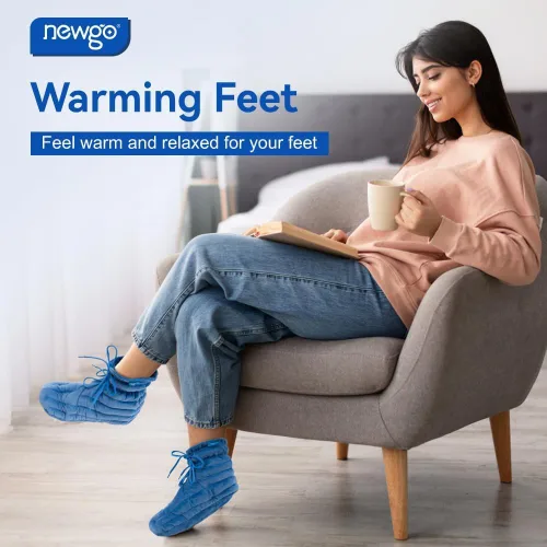 Miniatura 2 de Botines para microondas para pies fríos, calentador de pies calentado por microondas para fascitis plantar, artritis y alivio del dolor de Aquiles