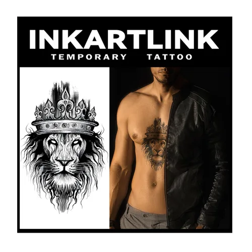 Miniatura 14 de INKARTLINK Tattoo Tech, 2 hojas de tatuaje semipermanente mediano, tatuajes temporales de diseño artístico para adultos, dura 1-2 semanas