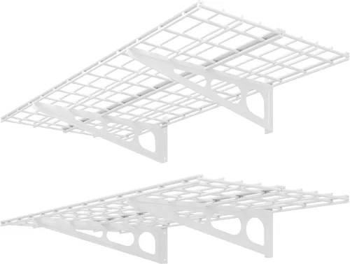 Miniatura 64 de FLEXIMOUNTS Estante de pared de 12 pulgadas por 72 pulgadas, estante de almacenamiento de garaje, estantes flotantes montados en la pared, 1 x 6
