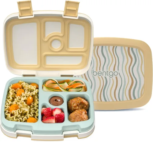 Miniatura 29 de Bentgo Kids Prints - Lonchera de 5 compartimentos estilo bento, a prueba de derrames, porciones de tamaño ideal para niños de 3 a 7 años, duradera