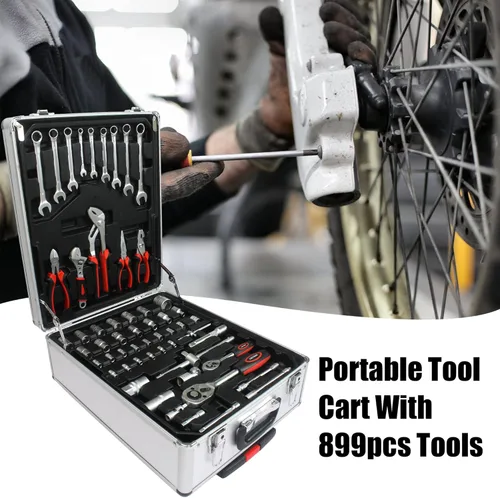 Miniatura 3 de Kit de herramientas para el hogar de 899 piezas, juego de herramientas de reparación para el hogar y el automóvil con caja de herramientas