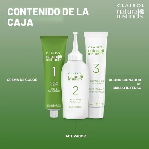 Miniatura 10 de Clairol Natural Instincts Tinte Demipermanente para el Cabello, 4RV Color de Cabello Borgoña Oscuro, Paquete de 3 4RV Borgoña oscuro