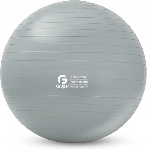 Miniatura 23 de Gruper Pelota de yoga y pilates, pelota de gimnasio de 4 tamaños para fitness, yoga, entrenamiento, embarazo y terapia física, bomba rápida