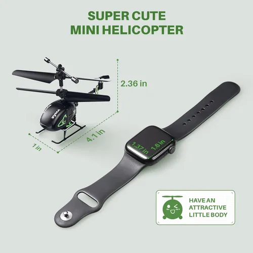 Miniatura 2 de SYMA Mini helicóptero RC S100 con estabilizador de giroscopio, retención de altitud, 3.5 canales, tiempo de vuelo de 5-7 minutos, helicóptero