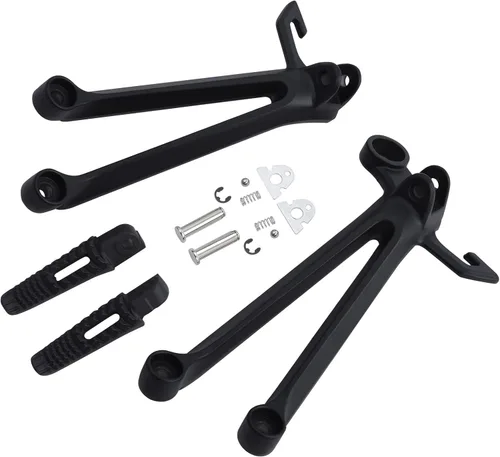 Miniatura 3 de TCT-MOTORPARTS Estriberas de pie del pasajero trasero para Suzuki GSXR1000 GSX-R1000 2005-2006 Negro arena