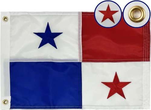 Miniatura 6 de Bandera de las Bahamas de 12 x 18 pulgadas para barco, banderas de colores vivos del Caribe Bahameño con 2 ojales de latón, banderas pequeñas