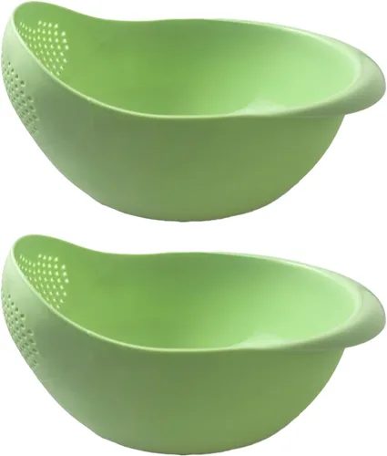 Miniatura 10 de Colador de arroz 2 en 1, cesta de filtro de limpieza de verduras y frutas, 2 piezas resistentes y fáciles de usar accesorios de herramientas de Azul