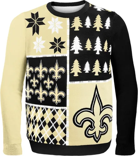 Miniatura 22 de FOCO NFL Unisex-Adult NFL Busy Block Ugly Sweater Bloque ocupado
