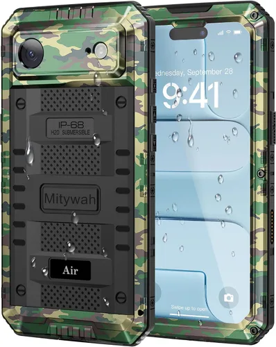 Miniatura 151 de Mitywah Funda impermeable para iPhone 7/iPhone 8 / iPhone SE 2020, funda de metal resistente de grado militar, protección de cuerpo completo