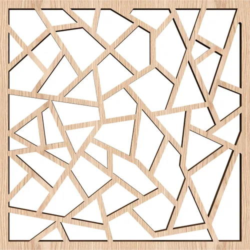 Miniatura 2 de 7 3/8 pulgadas de ancho x 7 3/8 pulgadas de alto x 3/8 pulgadas de alto, paneles de pared de madera con calado decorativo extra pequeño de Venecia
