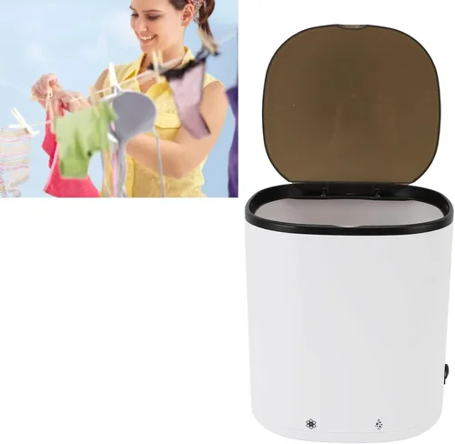 Miniatura 7 de Lavadora pequeña de 2000 mAh recargable portátil con cesta de drenaje para calcetines de ropa interior, mini máquina de lavandería compacta