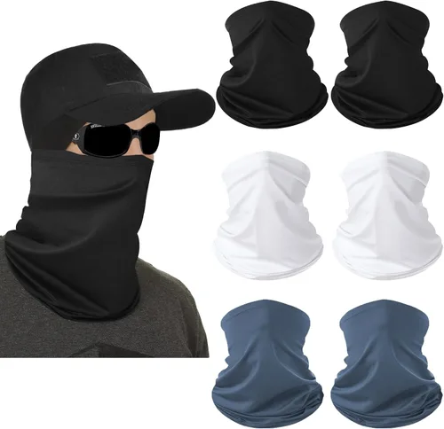 Miniatura 10 de 6 Pack Neck Gaiter Bandana Face Mask Summer UV Protection Cool Face Clothing Sun Scarf Cover Head for Men and Women,Outdoor