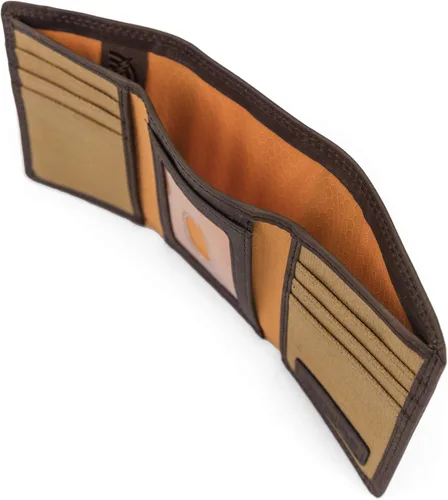 Miniatura 5 de Timberland PRO Cartera triple RFID de cuero para hombre con ventana de identificación