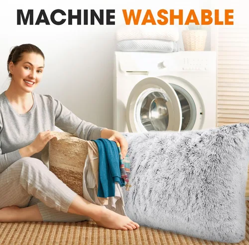 Miniatura 7 de Cheer Collection Almohada larga para el cuerpo, almohada larga suave y mullida para sofá y cama, almohada de felpa para dormir de lado, almohada