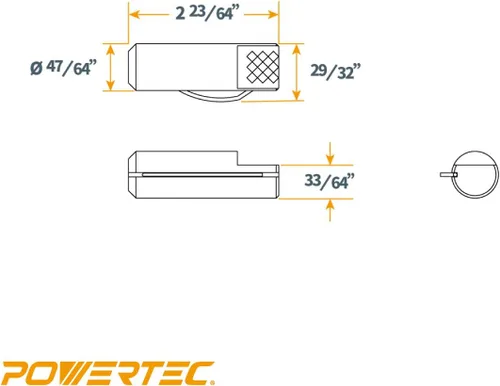 Miniatura 3 de POWERTEC 2 unidades de banco de aluminio con resorte para agujero de perro de banco de 3/4 pulgadas, banco para carpintería, se adapta a banco