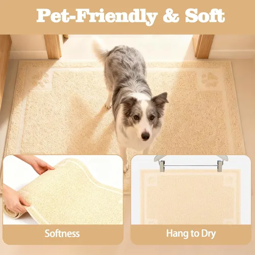 Miniatura 4 de Darkyazi Tapete de alimentación para mascotas grande para perros y gatos, 24 x 36 pulgadas, flexible y fácil de limpiar, lo mejor para tapete