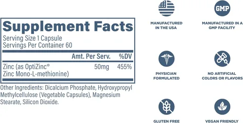 Miniatura 6 de Revive MD Suplemento mineral de zinc para hombres y mujeres, apoya la inmunidad y la salud celular con OptiZinc de 50 mg - Antioxidante y apoyo