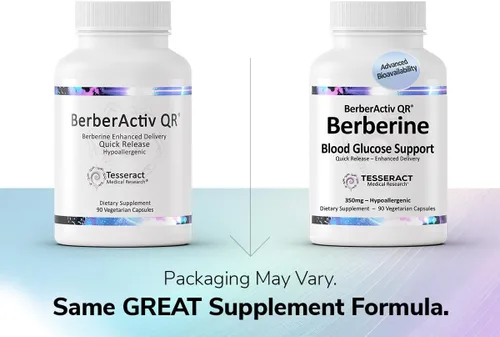 Miniatura 2 de Tesseract Medical Research BerberActiv-QR Berberine Suplemento de apoyo inmunológico, apoya la salud del hígado, hipoalergénico, 350 mg, 90 cápsulas