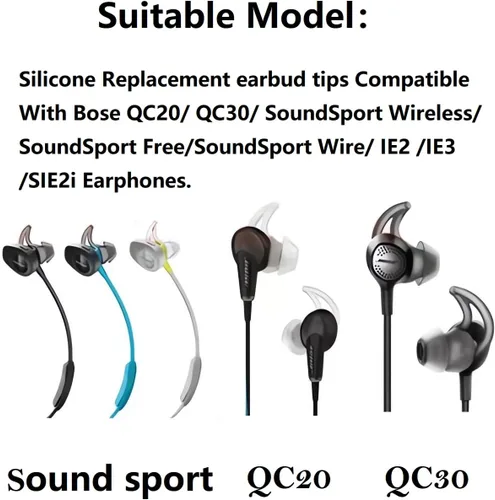 Miniatura 3 de Puntas para auriculares pequeños, 3 pares, puntas de silicona suaves y cómodas, puntas de aislamiento de ruido, puntas de repuesto de auriculares