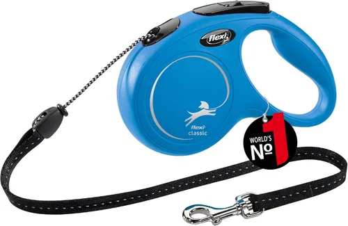 Miniatura 7 de Flexi - New Classic - Correa retráctil de cuerda para perros o gatos - XS, negro, 18 libras (8 kg), 10 pies (3 m)
