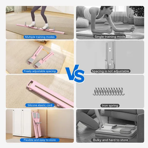 Miniatura 5 de MERACH Pilates Board, Multifunctional Abdominal Plate, Detachable Ab Trainer Machine with Anti-Slip and Quiet Design, Portable Pilates Reformer for