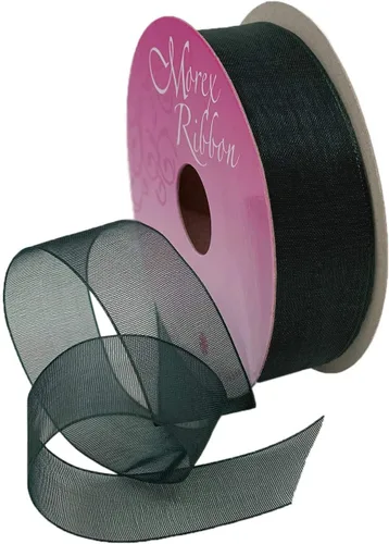Miniatura 75 de Morex Ribbon 91803/100-609 Cinta de nailon Organdy, 5/8 pulgadas por 100 yardas, color rojo