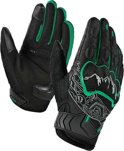 Miniatura 15 de BORLENI Guantes de montar en motocicleta, pantalla táctil, guantes de dedo completo, motocross, carreras, bicicleta, deportes al aire libre