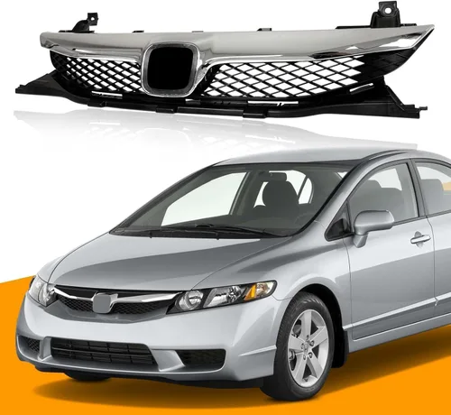 Miniatura 11 de Rejilla delantera de malla negra mate para defensa delantera Compatible con Honda Civic 2019 2020 2021