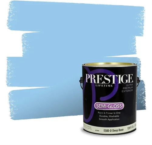 Miniatura 1333 de Pintura Exterior + imprimación PRESTIGE, todo-en-uno, 1 galón, acabado mate, color comparable al Valspar* Royal Gray* VS151-Gris real