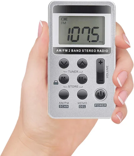 Miniatura 2 de Radio portátil AM FM, Vnaovd Digital Tuning Radio de bolsillo personal con la mejor recepción, batería recargable, auriculares estéreo, pantalla