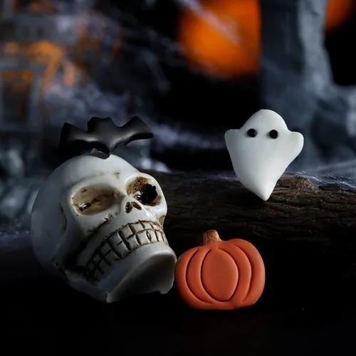Miniatura 3 de Halloween Earrings Spooky Ghost Bat Witch Stud Earrings for Women Girls Cute Pumpkin Clay Earrings Set Fun Halloween Holiday Party Jewelry Gifts