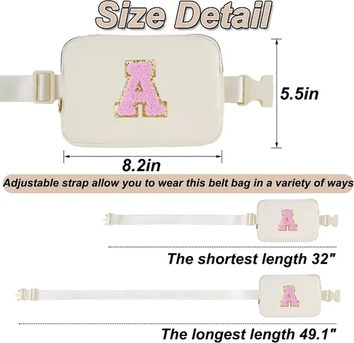 Miniatura 5 de Riñonera para niñas y mujeres, cangurera personalizada, Crema, 5,5 pulg., A