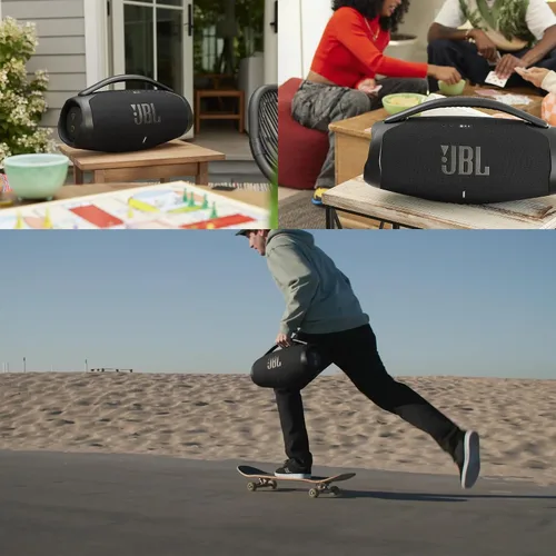 Miniatura 5 de JBL Boombox 3 WiFi inalámbrico Bluetooth Streaming Altavoz portátil, negro, IP67 a prueba de polvo e impermeable Airplay Alexa PartyProof HD 3D