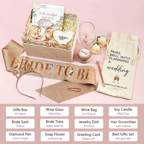 Miniatura 2 de Regalos de compromiso para mujeres, regalos de novia para recién comprometidos, regalos de despedida de soltera, juego de caja de futura señora