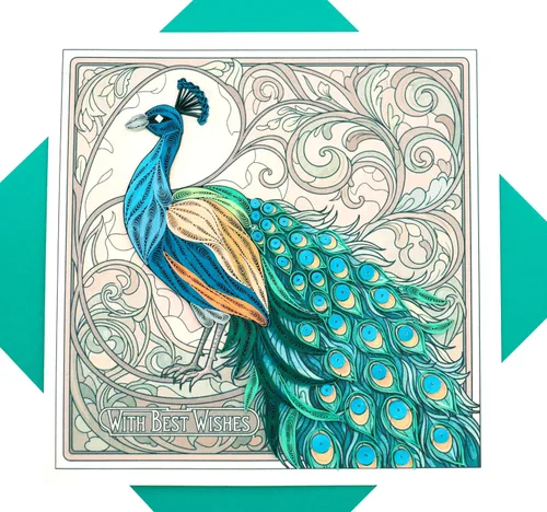Miniatura 11 de Entrega de la Naturaleza, Tarjeta de Filigrana 3D - Arte Único Dedicado Hecho a Mano, Tarjeta de Felicitación de Diseño para Cumpleaños, Día de San