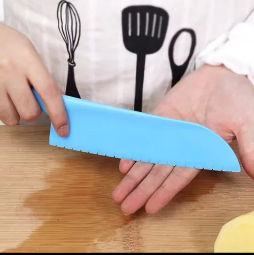 Miniatura 6 de jawbush Cuchillo de lechuga profesional para evitar que se torne marrón, cuchillo dentado de plástico de 11 pulgadas para verduras, frutas, pan